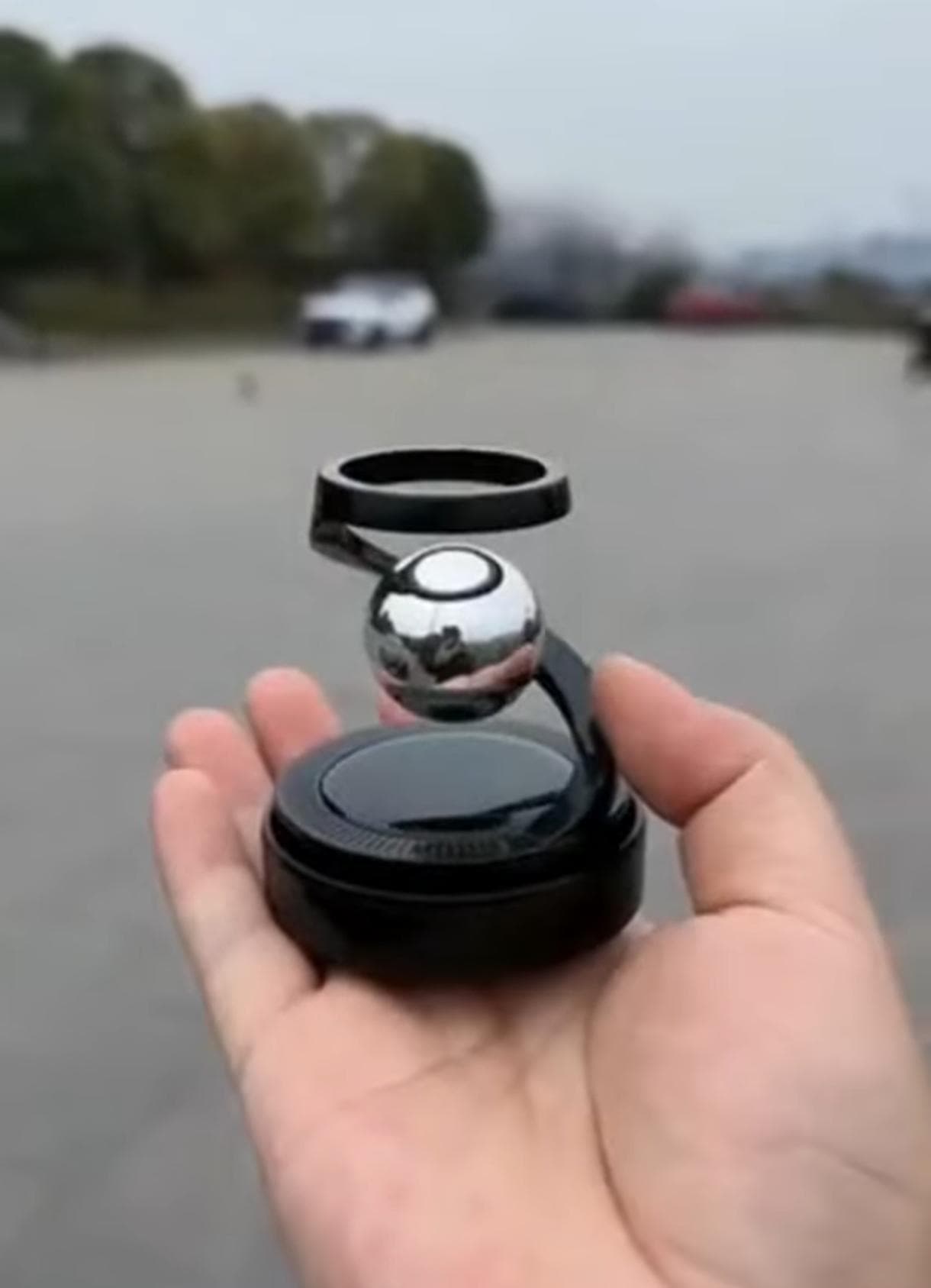 Solar-Powered Levitating Spinning Ball Desk Toy
